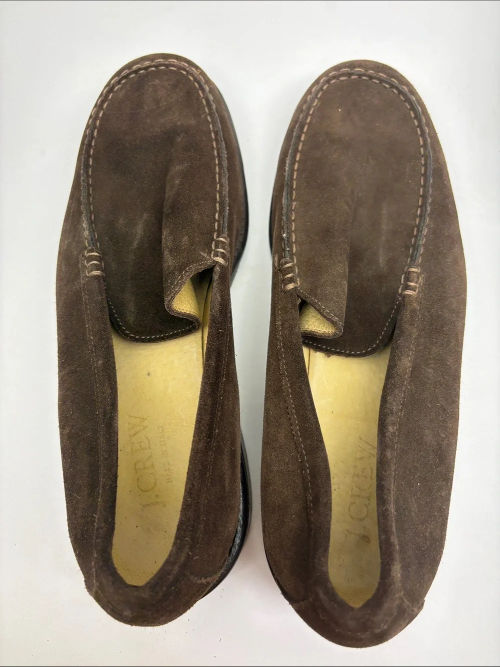 J. Crew Men's Brown Suede Slip-On Loafers, SZ 9, box 30
